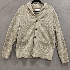 Old Navy Shawl Collar Fleece Cardigan  Men's Size XL Sweater Knit Preppy Grandpa
